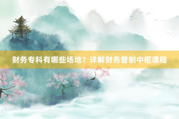 财务专科有哪些场地？详解财务管制中枢课程